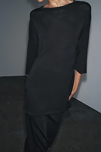 TOP OVERSIZE EN MAILLE LISSE