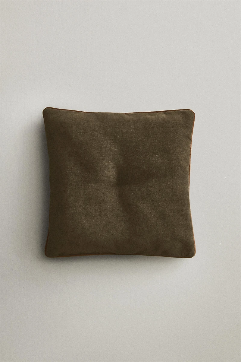 PIPING CHENILLE SEAT CUSHION