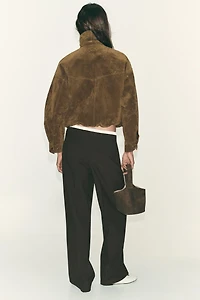 DOUBLE WAIST STRAIGHT LEG PANTS