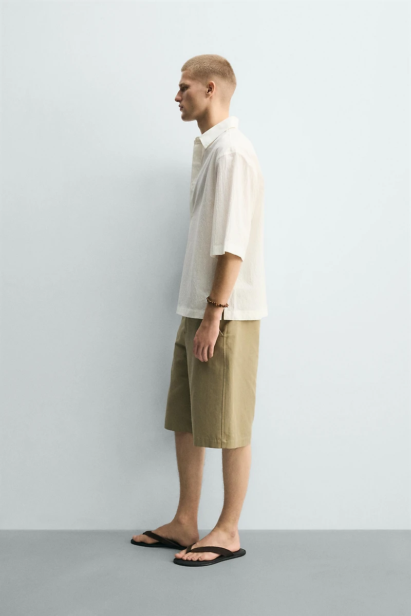 BOXY FIT TEXTURED SHIRT