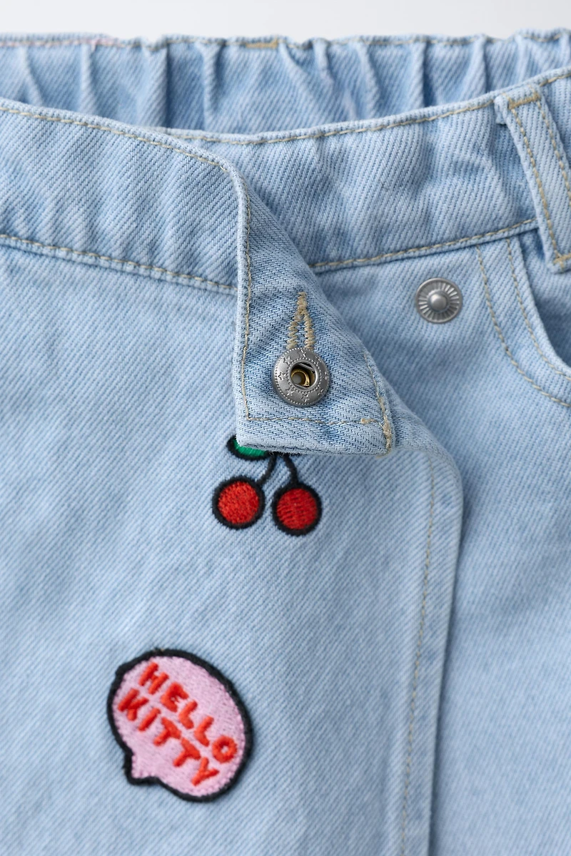 JUPE-SHORT EN DENIM HELLO KITTY © SANRIO