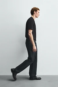 TEXTURE STRIPED JEANS
