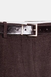 BELTED STRAIGHT LEG PANTS