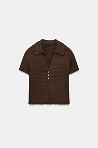 VESTE COURTE TEXTURÉE
