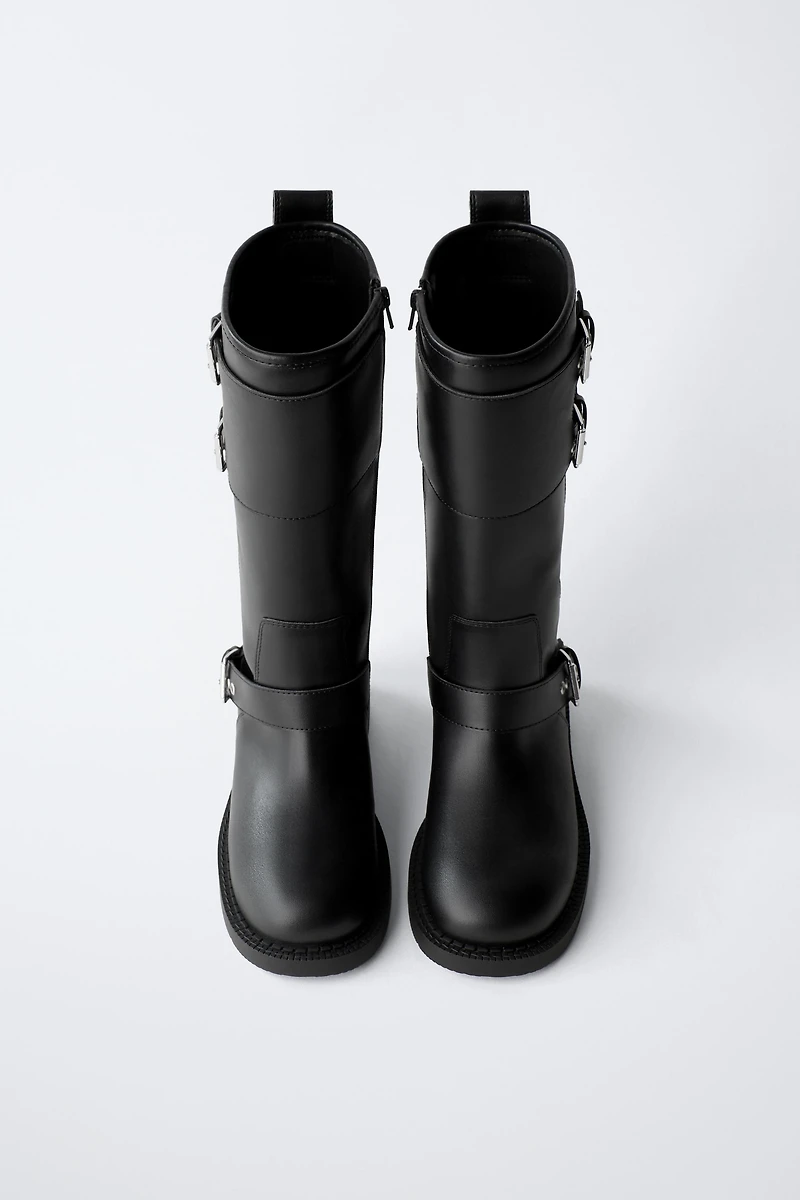 TALL BIKER BOOTS