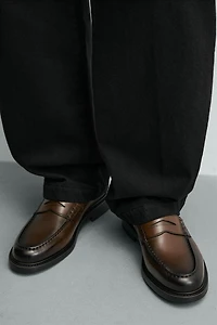 MOCASSINS EN CUIR MASQUE