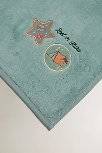 CHILDREN'S VELOUR TOWEL WITH SPACE PATCHES