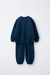 SWEATSHIRT AND WIDE LEG PANTS SET WITH LABEL