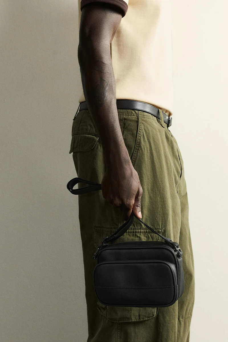 RUBBERIZED CROSSBODY BAG