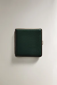 ÉTUI À CIGARETTES CUIR VERT