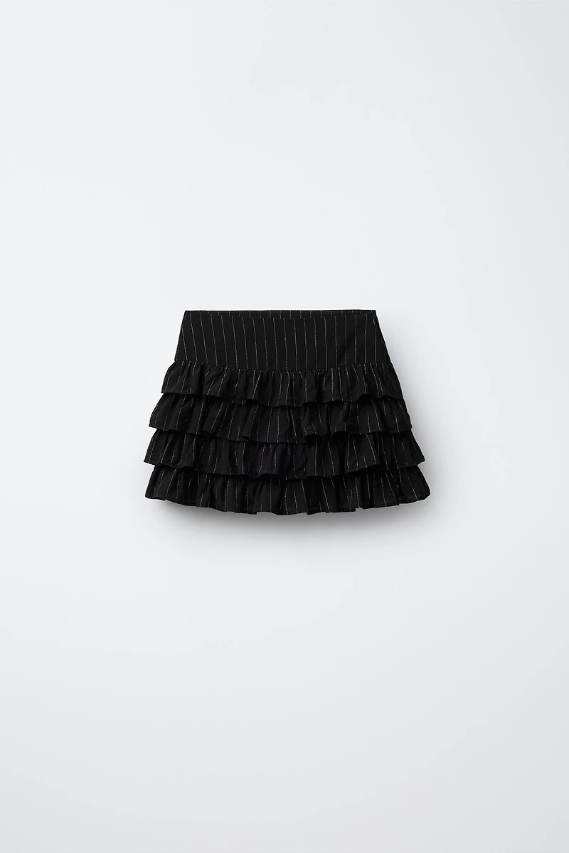 JUPE-SHORT À RAYURES BRILLANTES