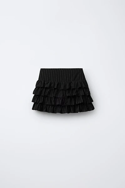 JUPE-SHORT À RAYURES BRILLANTES