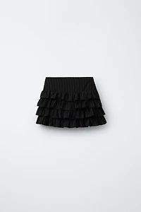 JUPE-SHORT À RAYURES BRILLANTES