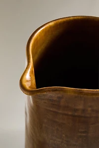 BROWN STONEWARE PITCHER