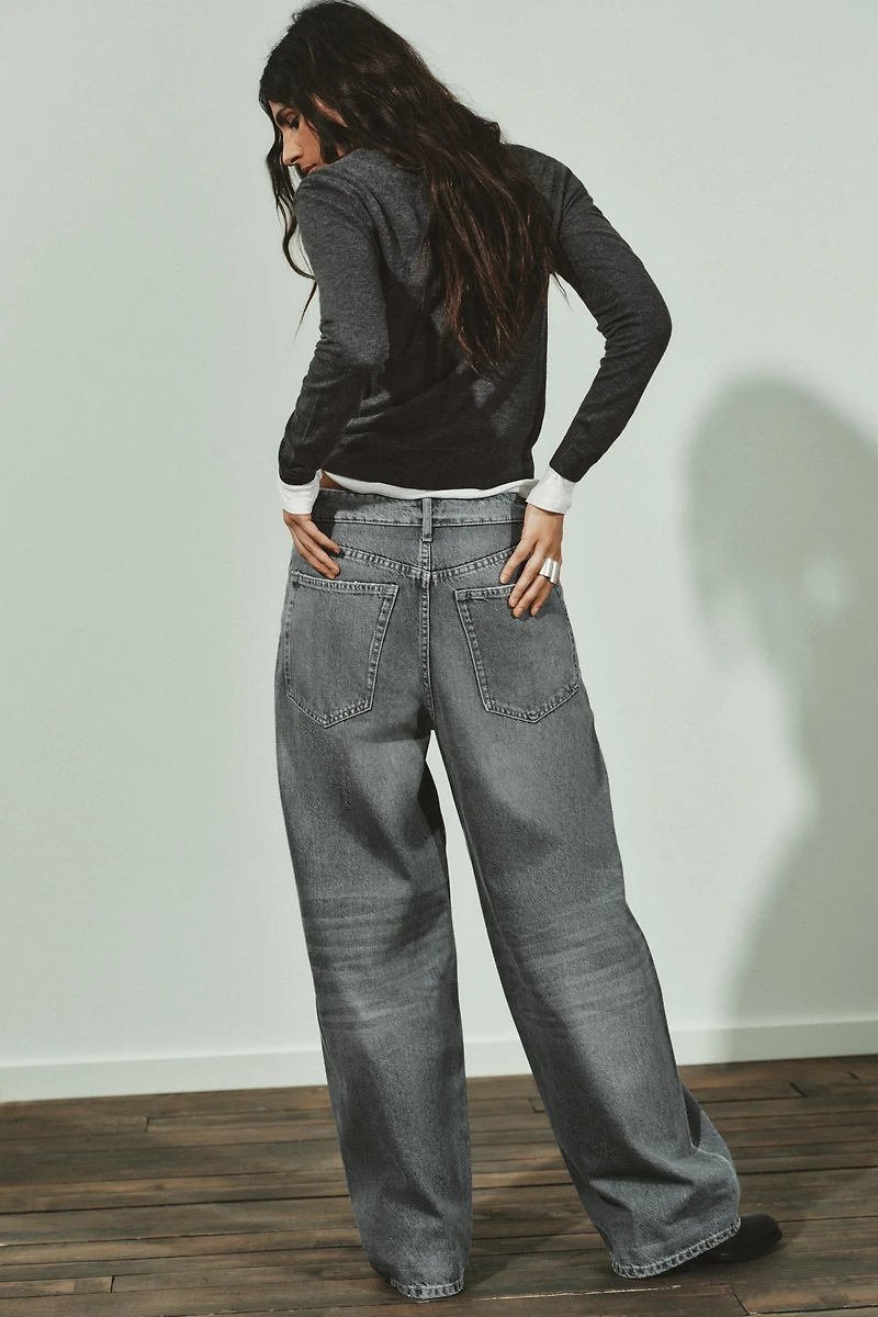 TRF MID-RISE FOLDED WAIST JEANS