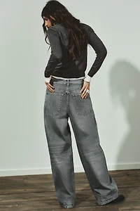 TRF MID-RISE FOLDED WAIST JEANS