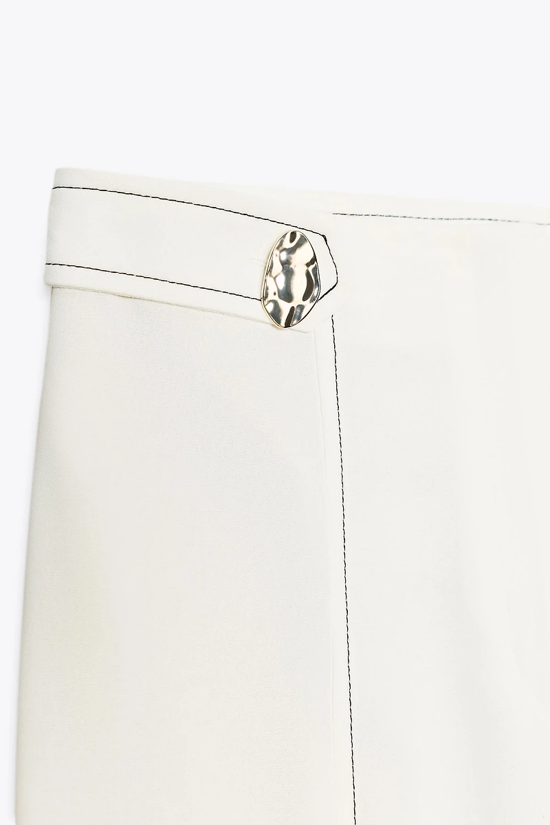 CONTRAST STITCHING LOOP PANTS