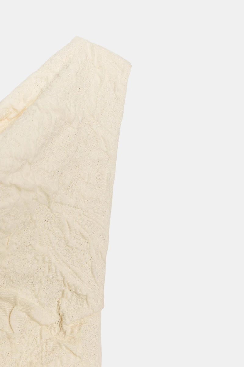 PLEATED JACQUARD DRESS