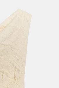PLEATED JACQUARD DRESS