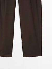 Pantalon à pinces large 100 % laine - STUDIO