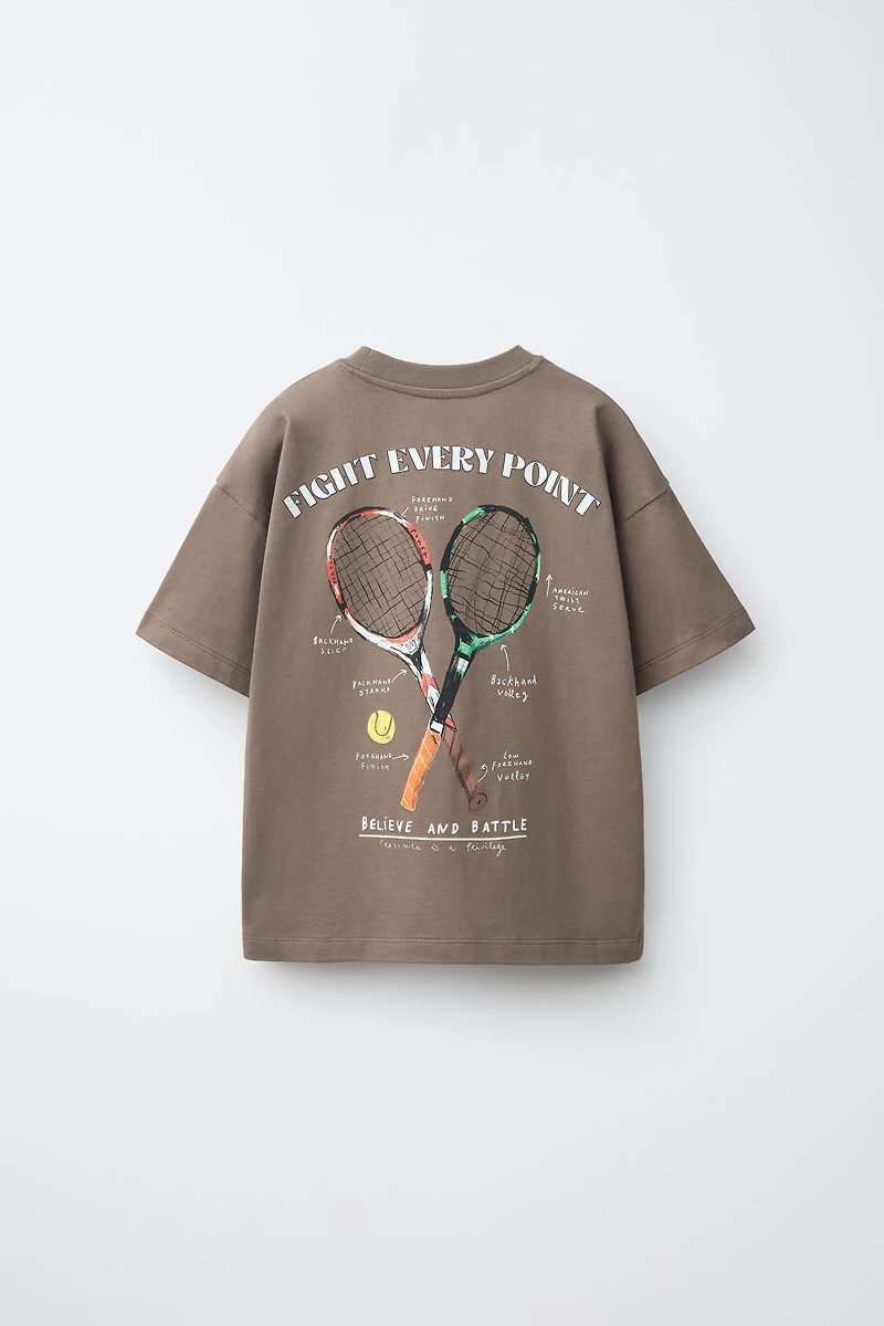 TENNIS PRINT T-SHIRT