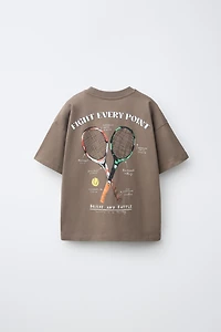 TENNIS PRINT T-SHIRT