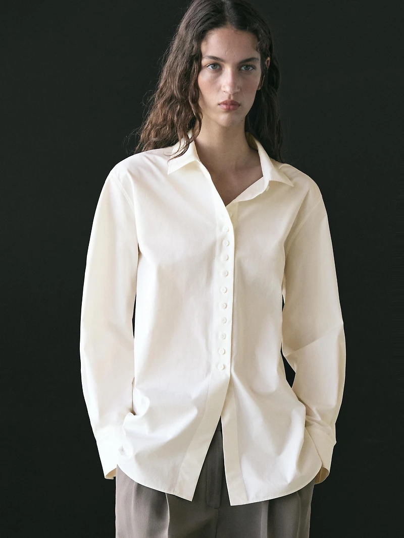 Chemisier boutons fantaisie 100 % coton