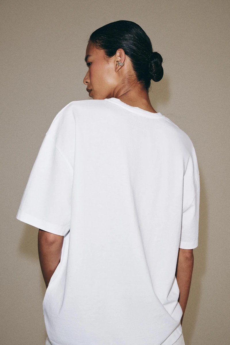 SHORT SLEEVE TEXT T-SHIRT