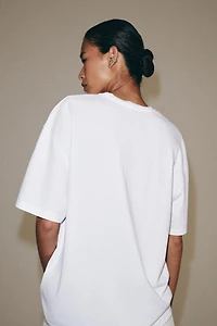 SHORT SLEEVE TEXT T-SHIRT