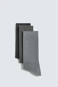 3-PACK RIB SOCKS