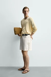 SHORT RELAXED FIT EN LYOCELL MÉLANGÉ