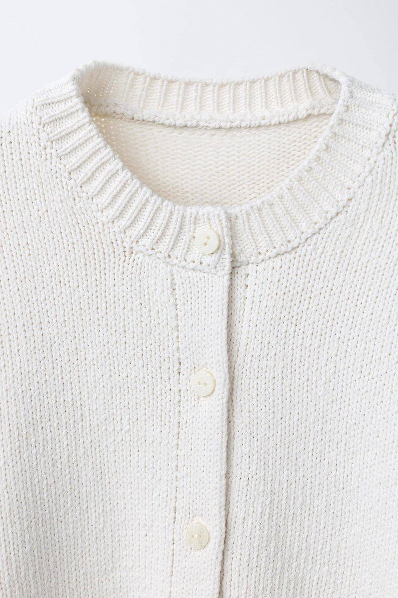 PUFFY KNIT CARDIGAN