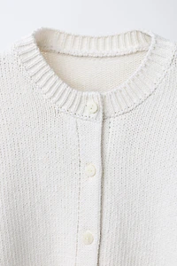 PUFFY KNIT CARDIGAN