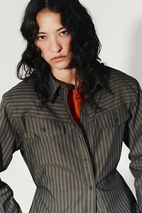 CHEMISE EN POPELINE RAYÉE