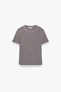 COMBINED KNIT T-SHIRT