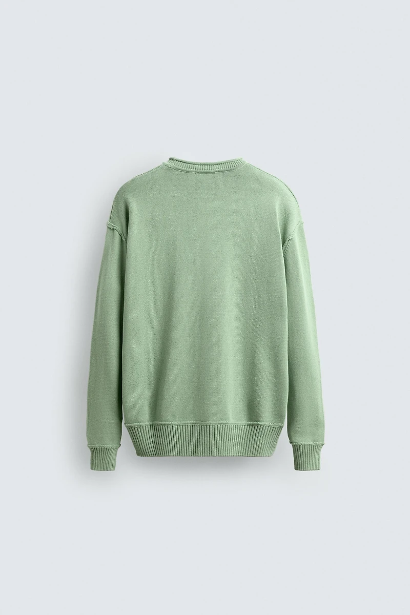 REVERSE EFFECT COTTON SWEATER