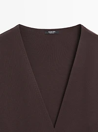 Flowing knit kimono with belt detail