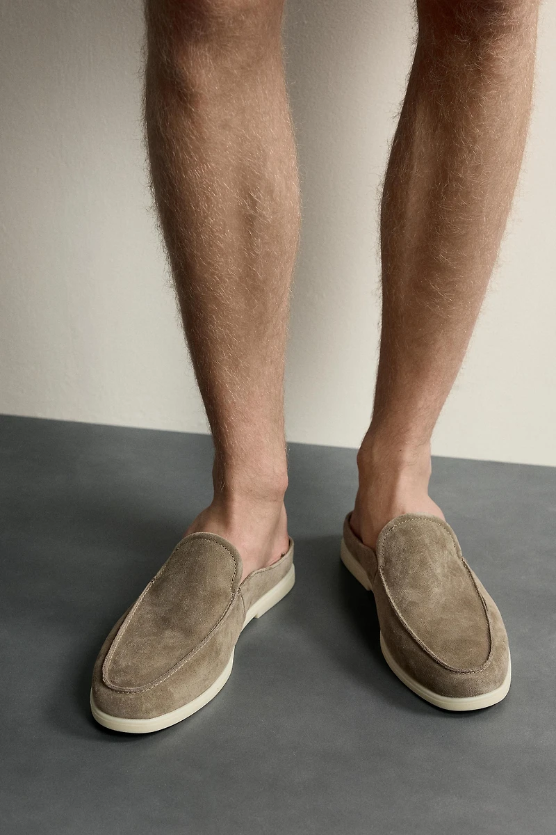 MOCASSINS EN CUIR OUVERTS À L'ARRIÈRE