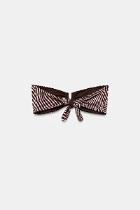 PRINTED REVERSIBLE BANDEAU BIKINI TOP