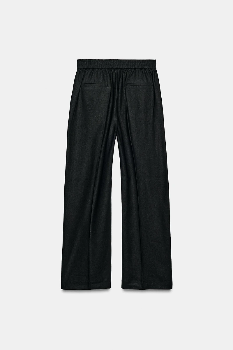 LINEN STRAIGHT LEG PANTS