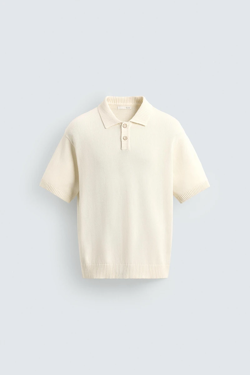 RELAXED FIT TEXTURED KNIT POLO