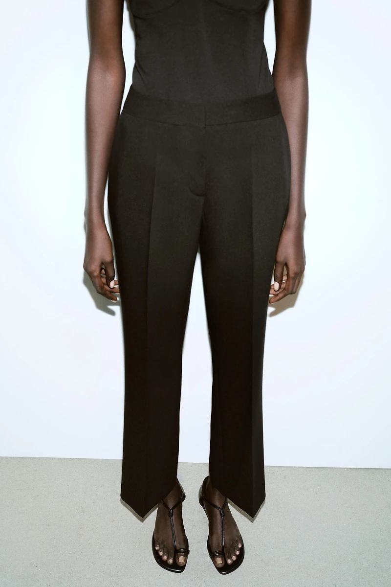 HIGH-WAISTED STRAIGHT LEG PANTS