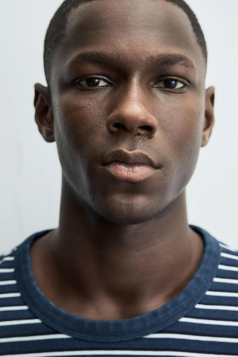 STRIPED JACQUARD T-SHIRT