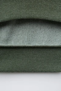 PLUSH SWEATSHIRT AND PANTS SET WITH TEXT PRINT