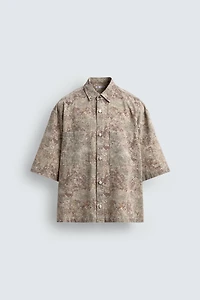 RELAXED FIT ABSTRACT PRINT SHIRT