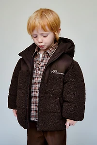 COMBINATION FLEECE COAT