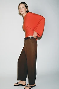 BELTED BALLOON PANTS