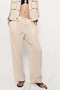 FLOWY ELASTIC WAIST PANTS