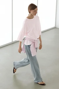 Linen blend T-shirt