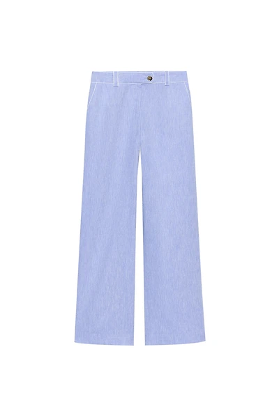 LINEN PANTS WITH PIPING